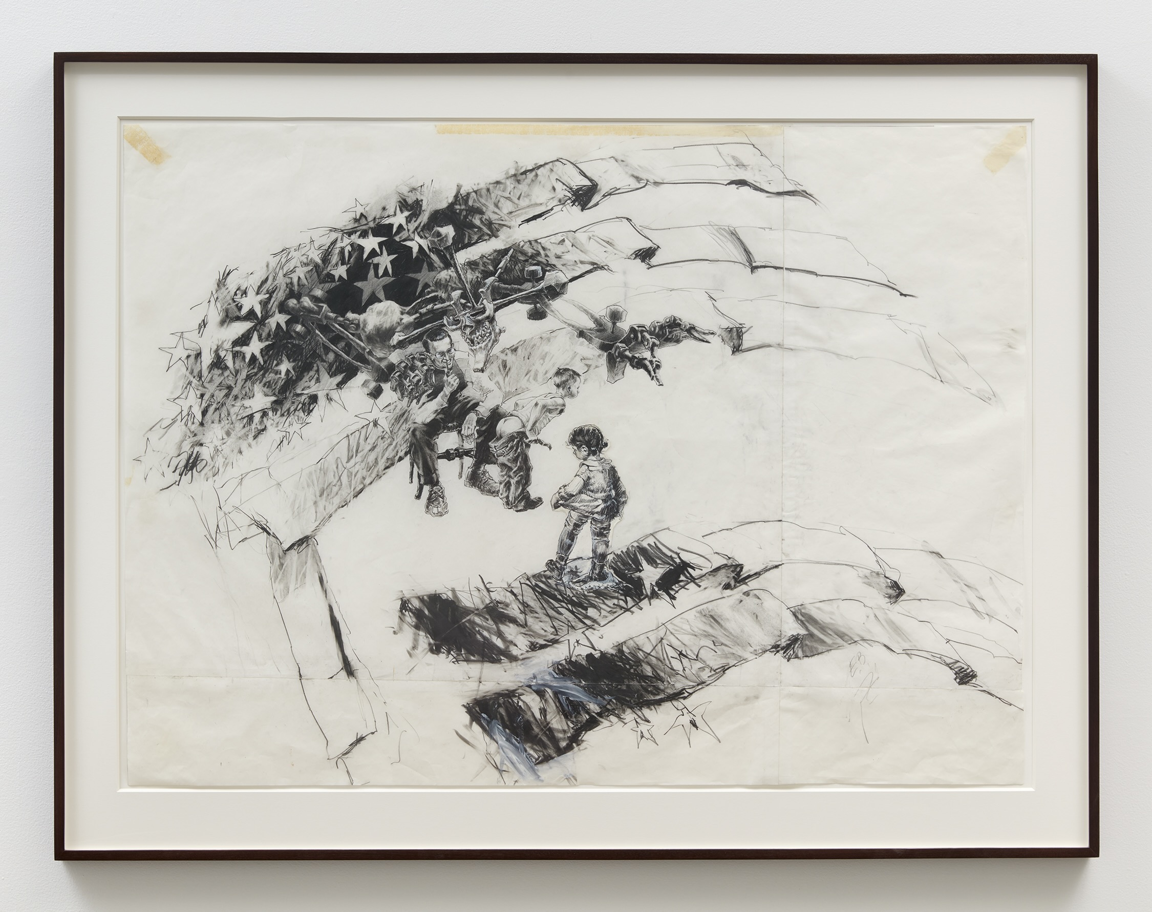 <i>Untitled (Preparatory Sketch)</i>, 2000-03. Graphite on vellum with collage 31 1/2 x 42 3/4 in (80 x 108.6 cm)
